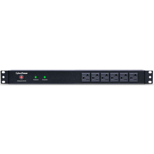 CyberPower RKBS20ST6F12R Rackmount surge protector, 20-Amp, 1800 Joules, 18 NEMA 5-20R outlets, NEMA 5-20P twist lock plug